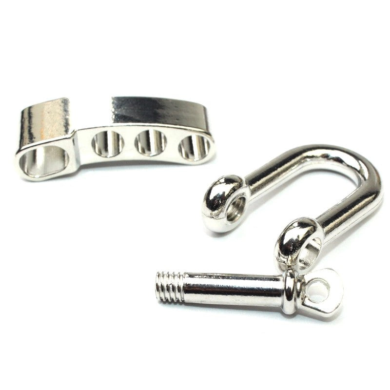 2x Stainless Steel U Shaped Adjustable Shackles Buckle for Paracord  Bracelet