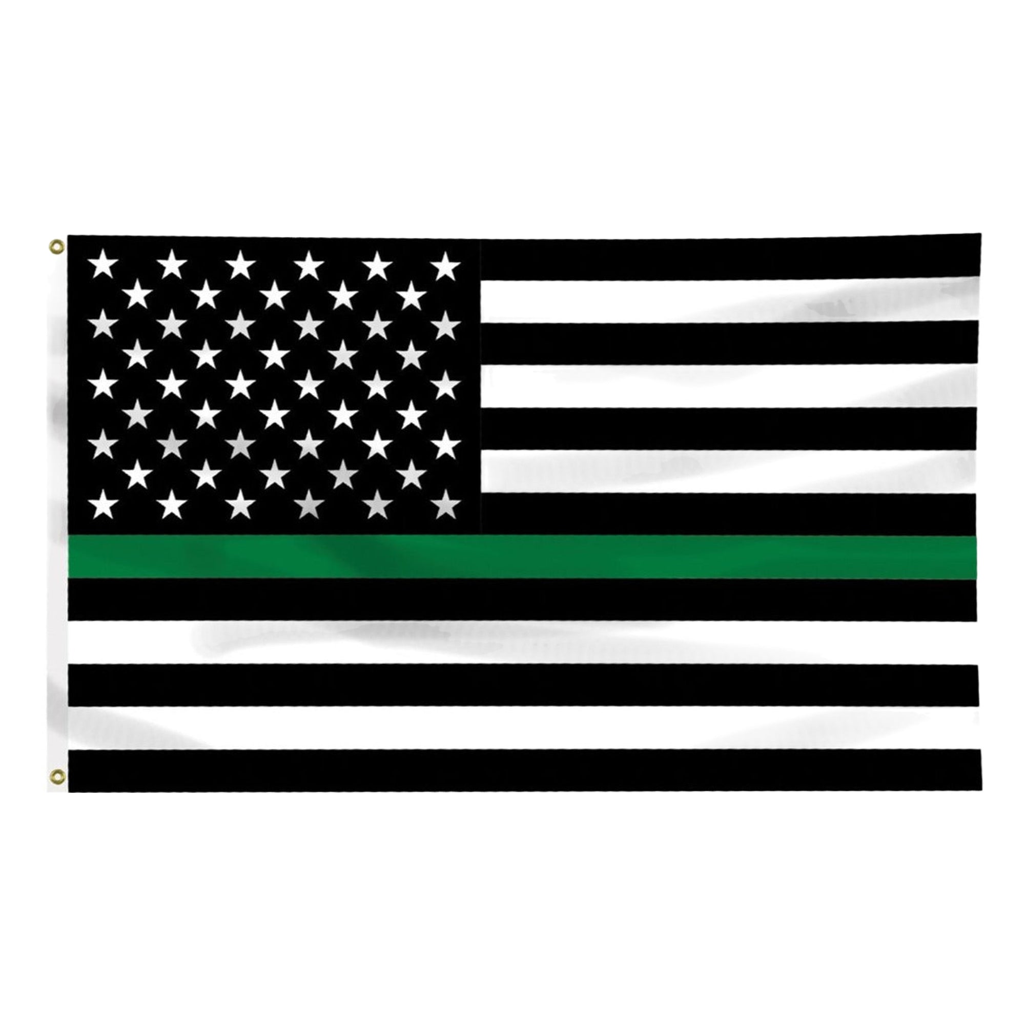 American Flag - Military - Thin Green Line 3'x5'