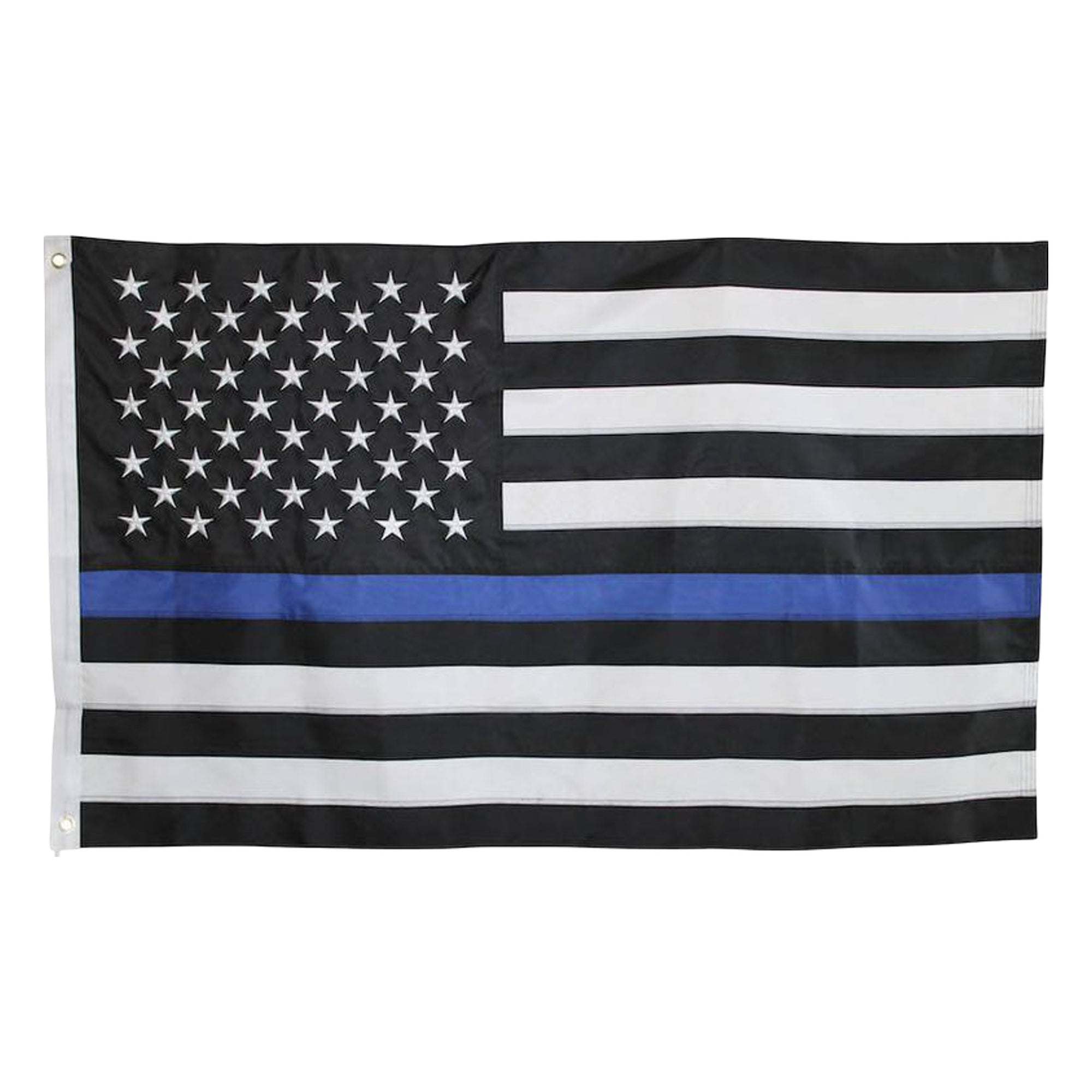 American Flag - Deluxe Embroidered - Law Enforcement - Police - Thin Blue Line