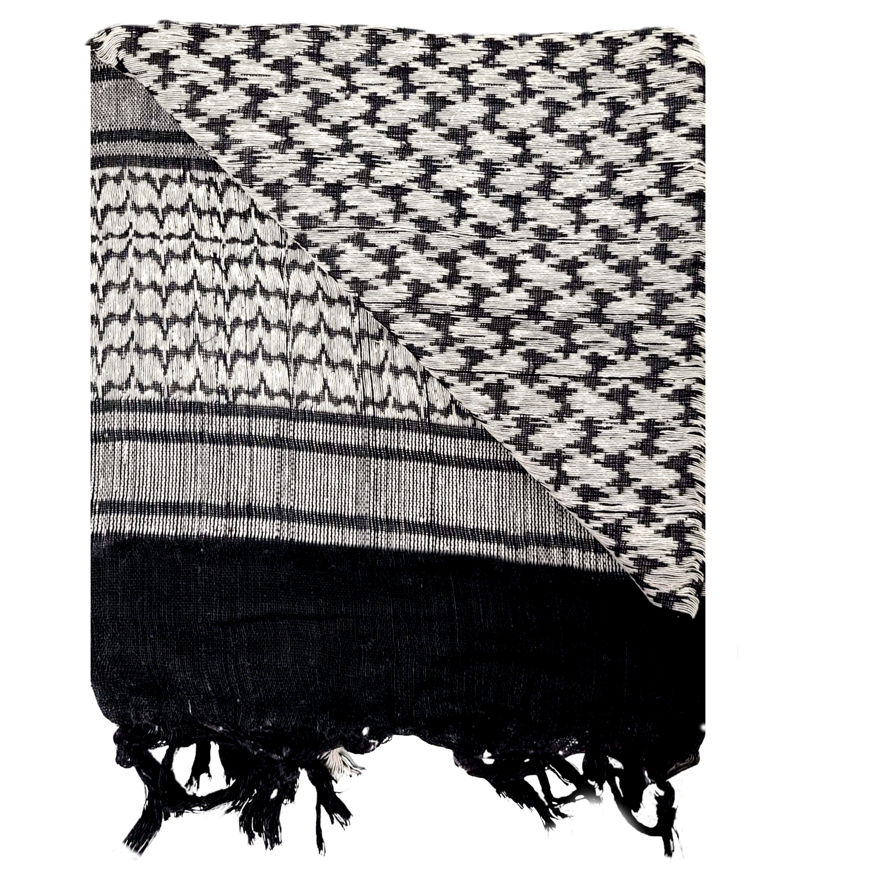 STAR Pattern Desert Sand Tan Black Military Shemagh Head Scarf