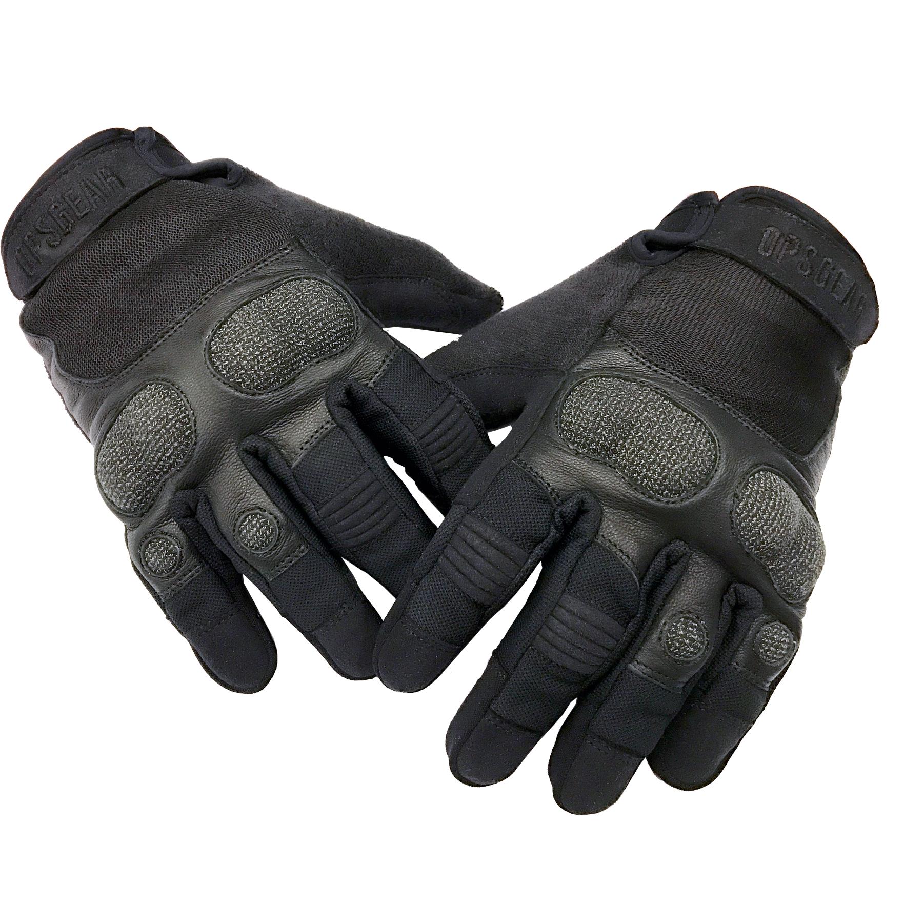 black, motorcycle gloves